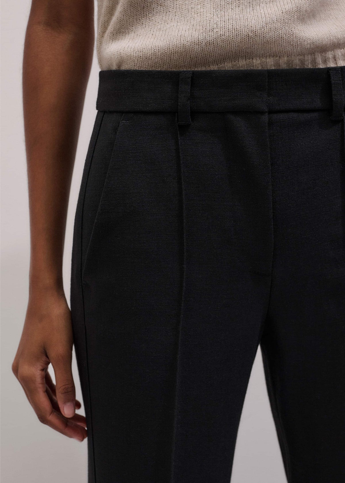 Black Tailored Leg Elongator Pant | ME+EM