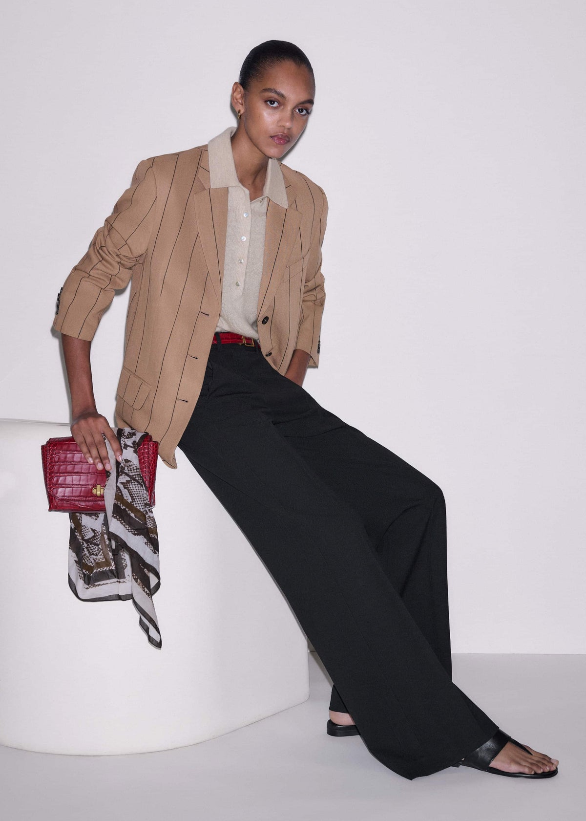 Black Tailored Leg Elongator Pant | ME+EM