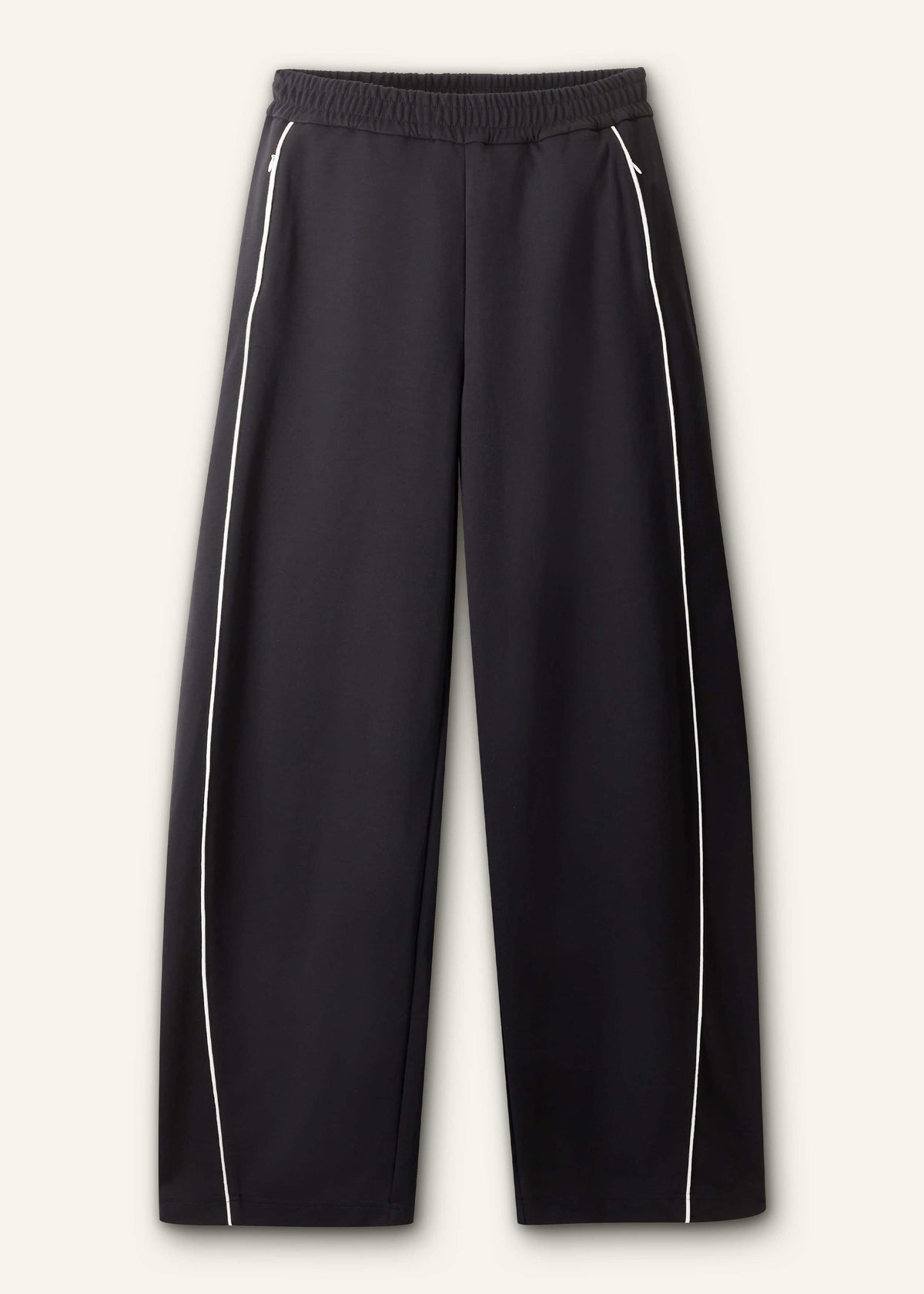 Black Wide Barrel Track Pant | ME+EM