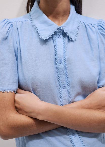 Blue Cheesecloth Summer Blouse | ME+EM