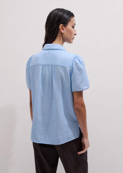 Blue Cheesecloth Summer Blouse | ME+EM