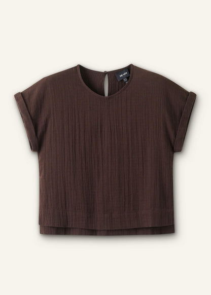 Brown Cheesecloth T-Shirt | ME+EM