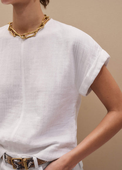 White Cheesecloth T-Shirt | ME+EM