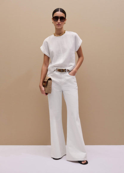 White Cheesecloth T-Shirt | ME+EM