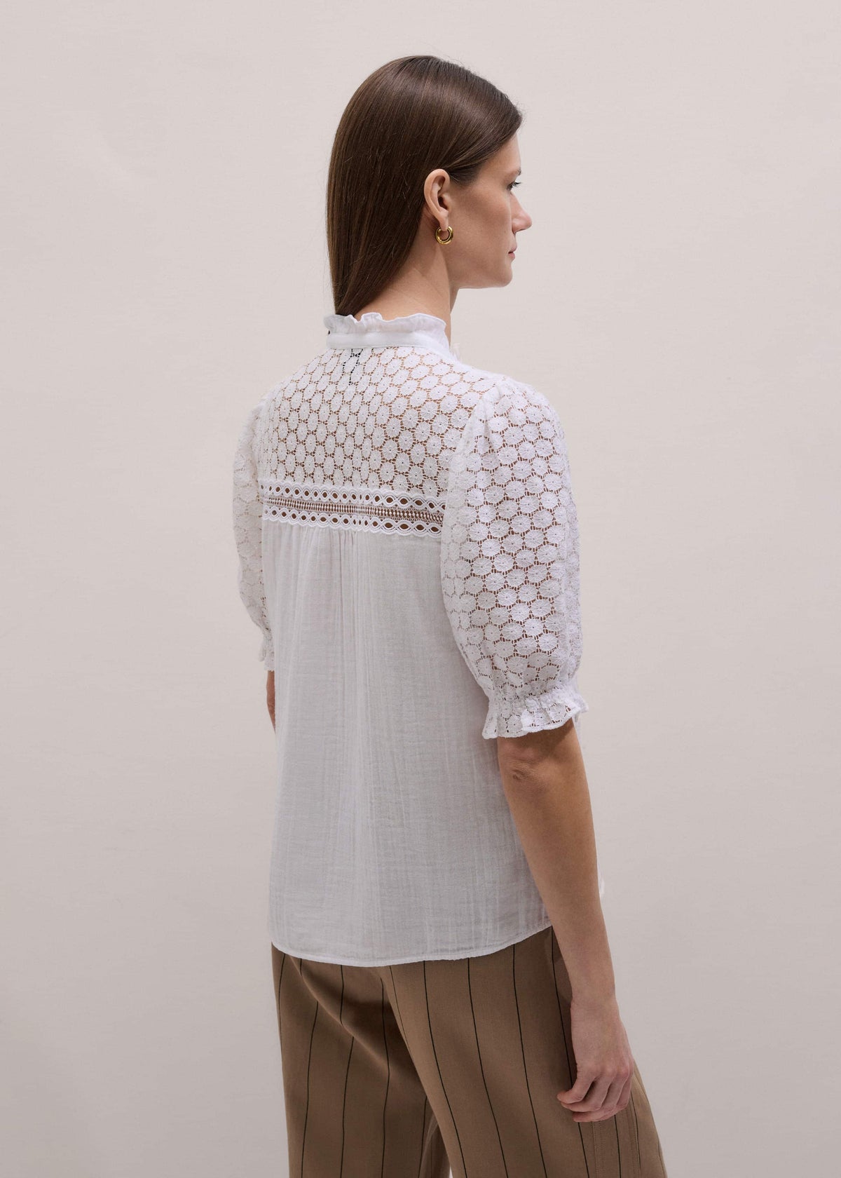 White Cheesecloth AM-PM Summer Blouse | ME+EM