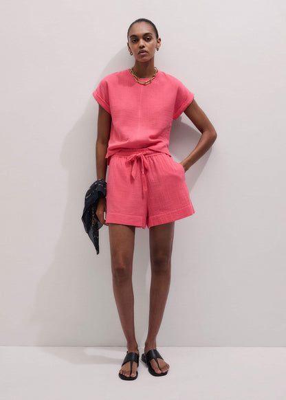 Pink Cheesecloth Summer T-Shirt | ME+EM