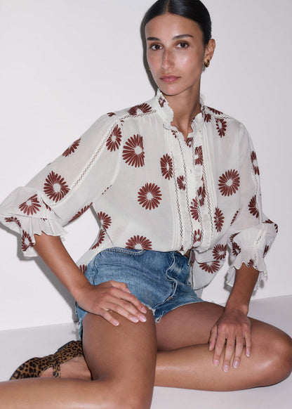 Cream Summer Swing Blouse | ME+EM