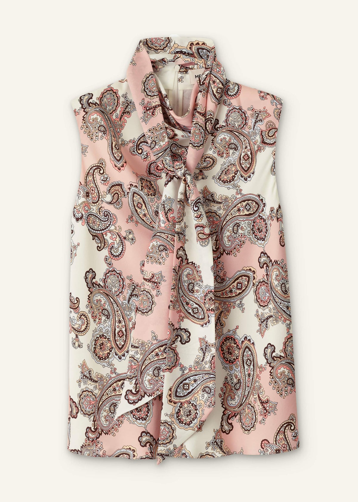 Pink Silk Draped Neck Top | ME+EM