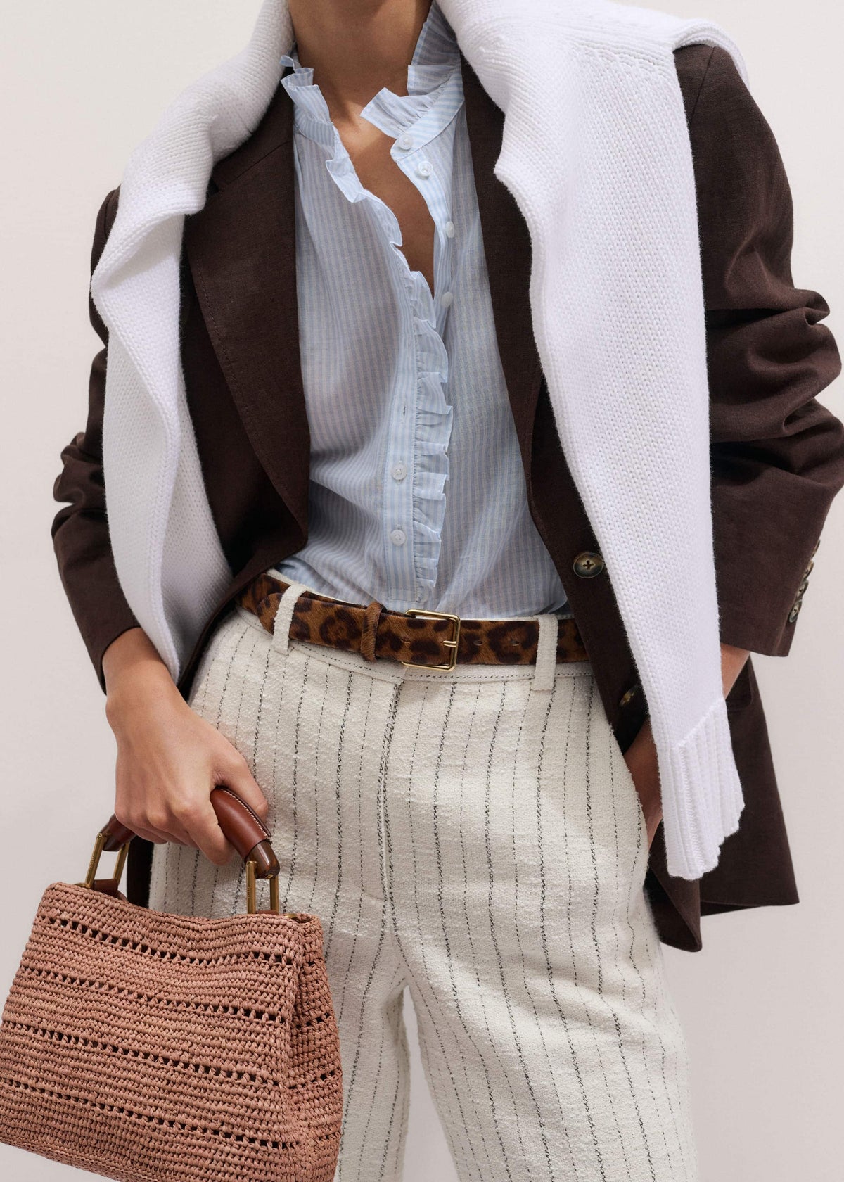 ME+EM's Blue Soft Stripe Blouse | ME+EM