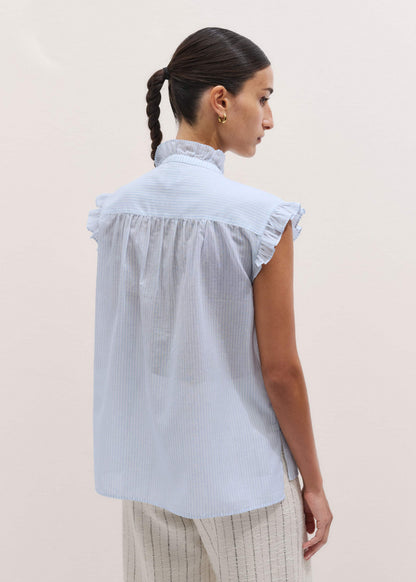 ME+EM's Blue Soft Stripe Blouse | ME+EM