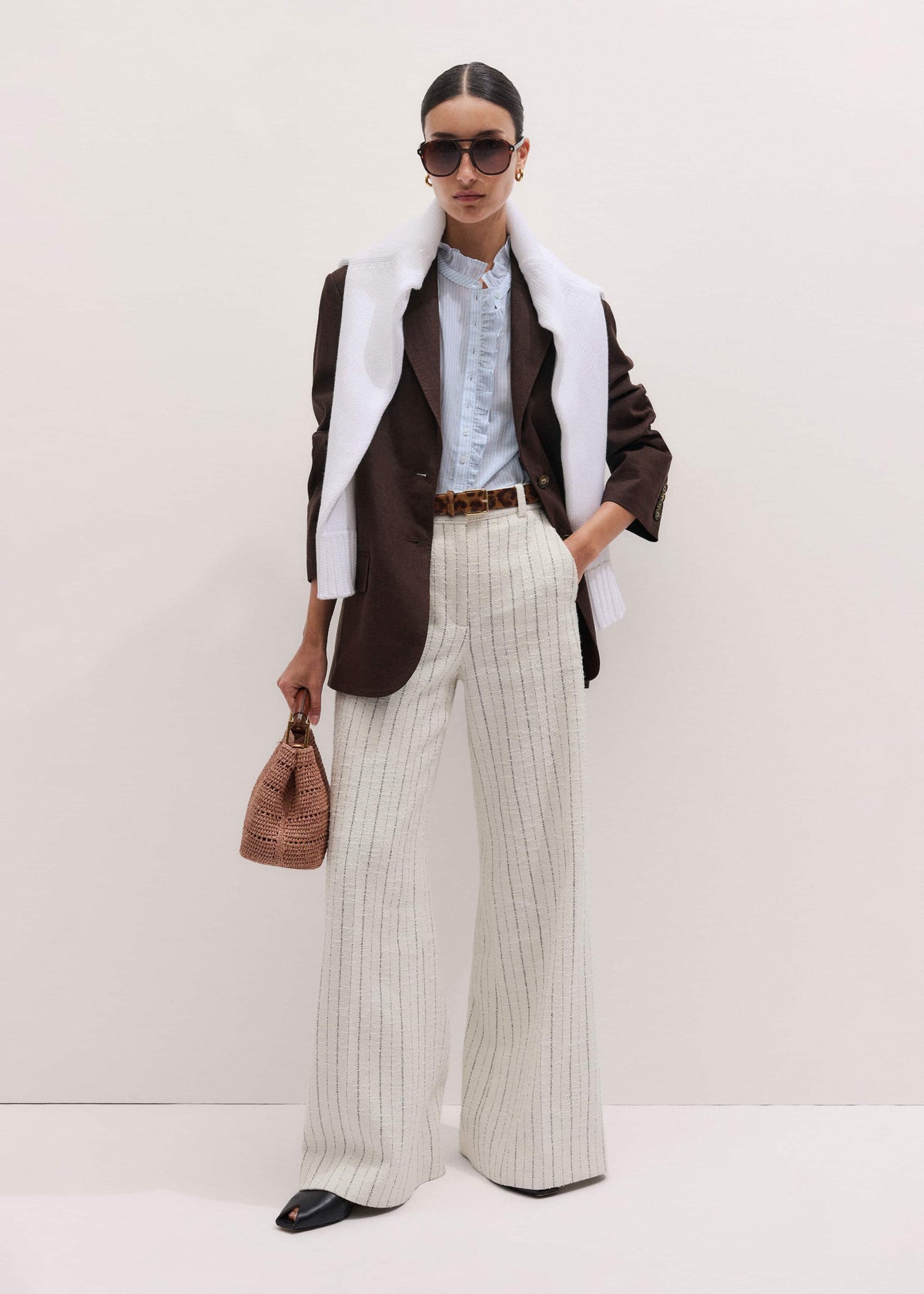 ME+EM's Blue Soft Stripe Blouse | ME+EM
