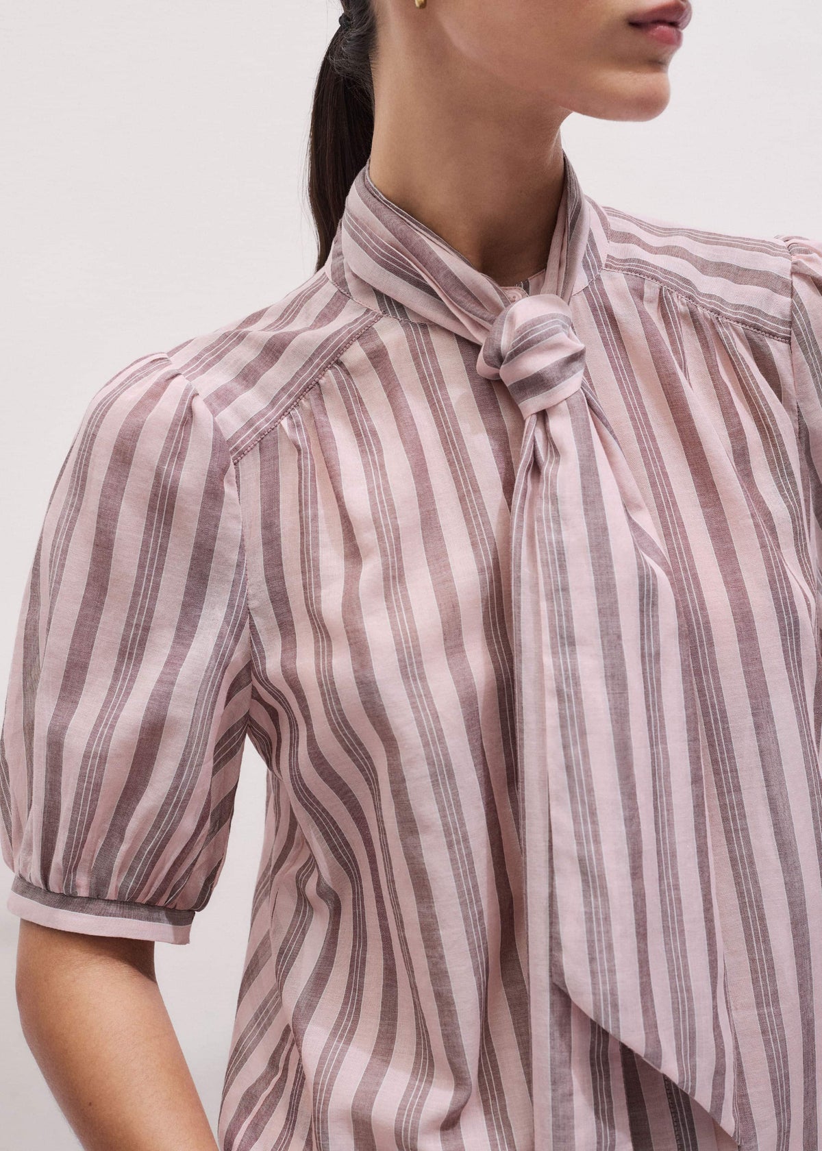 Pink Soft Stripe Blouse | ME+EM
