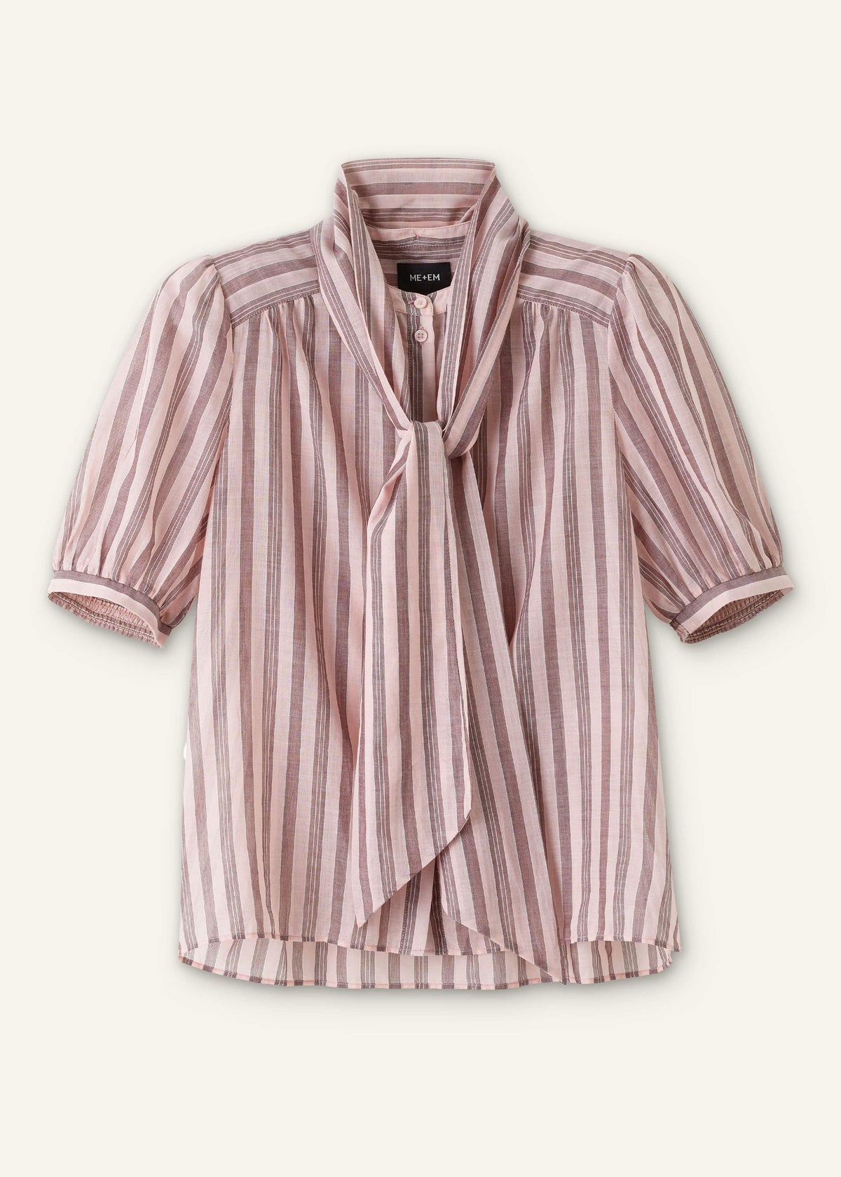 Pink Soft Stripe Blouse | ME+EM