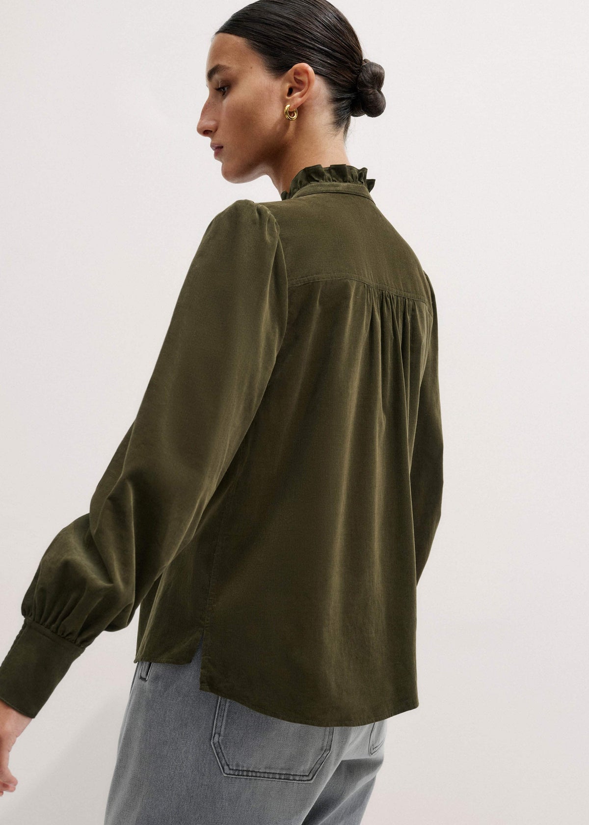 Olive Green Winter Blouse | ME+EM