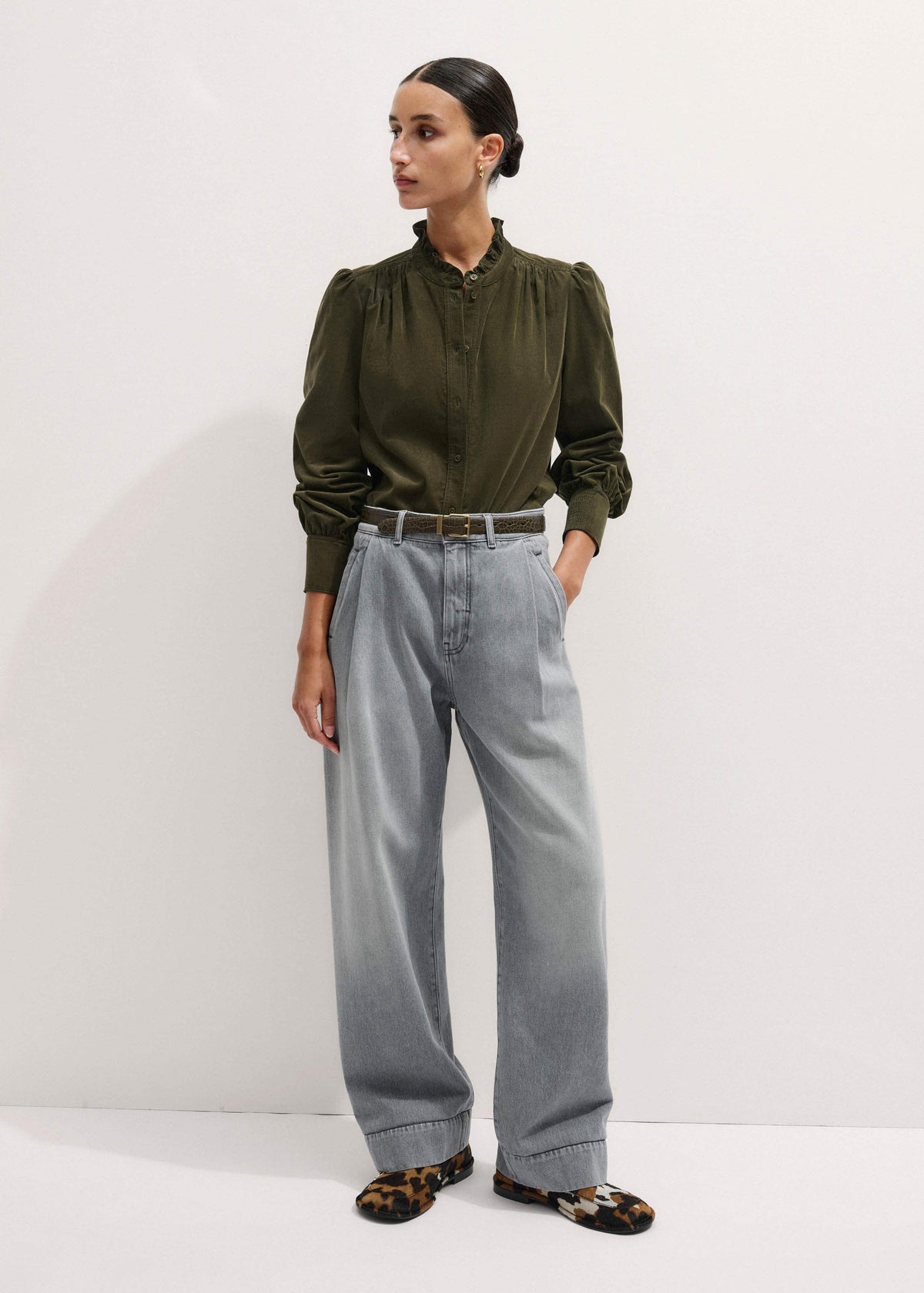 Olive Green Winter Blouse | ME+EM