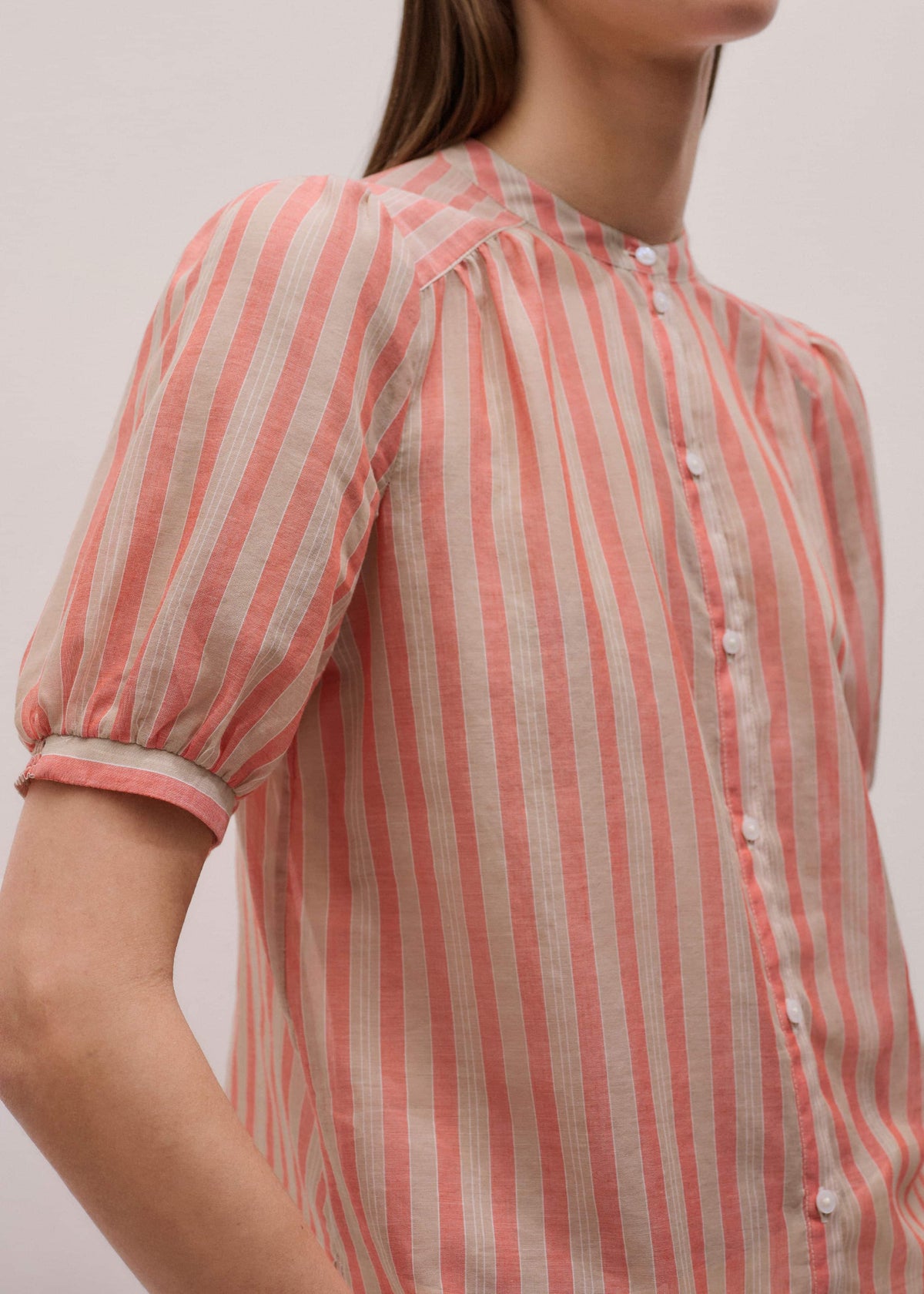 Orange Stripe Blouse + Tie | ME+EM