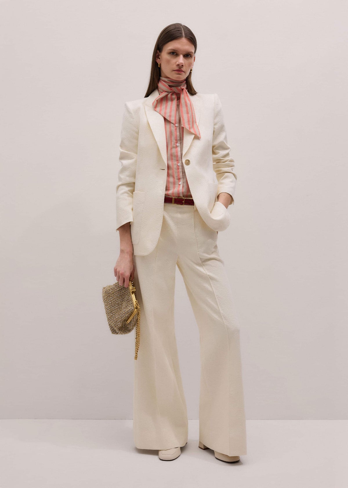 Orange Stripe Blouse + Tie | ME+EM
