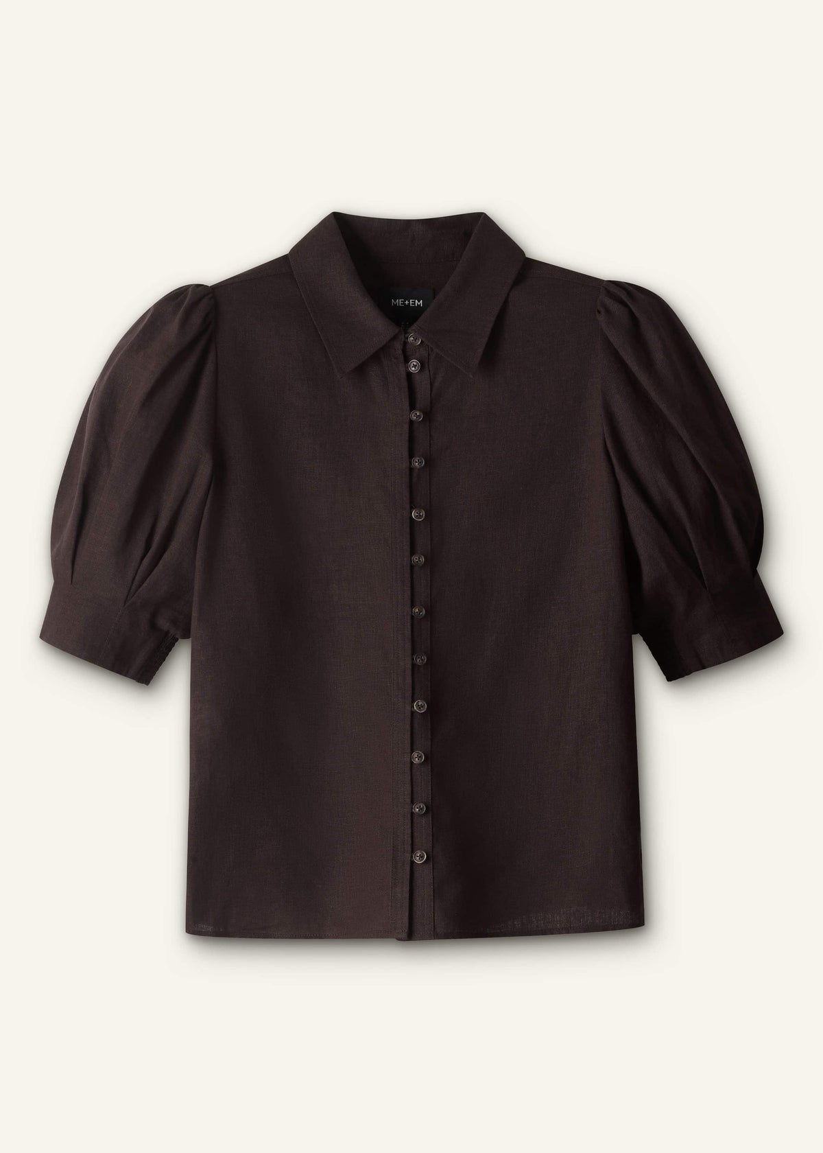 Brown Feminine Sleeve Blouse | ME+EM