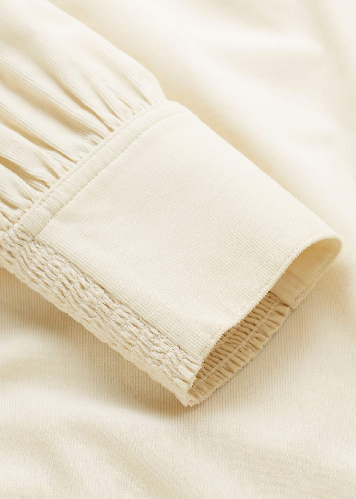 Cream Super Soft Micro Cord Blouse | ME+EM