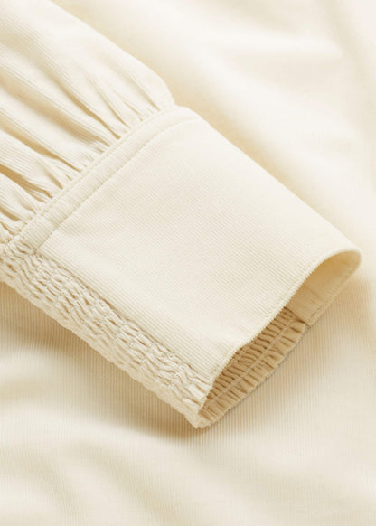 Cream Super Soft Micro Cord Blouse | ME+EM