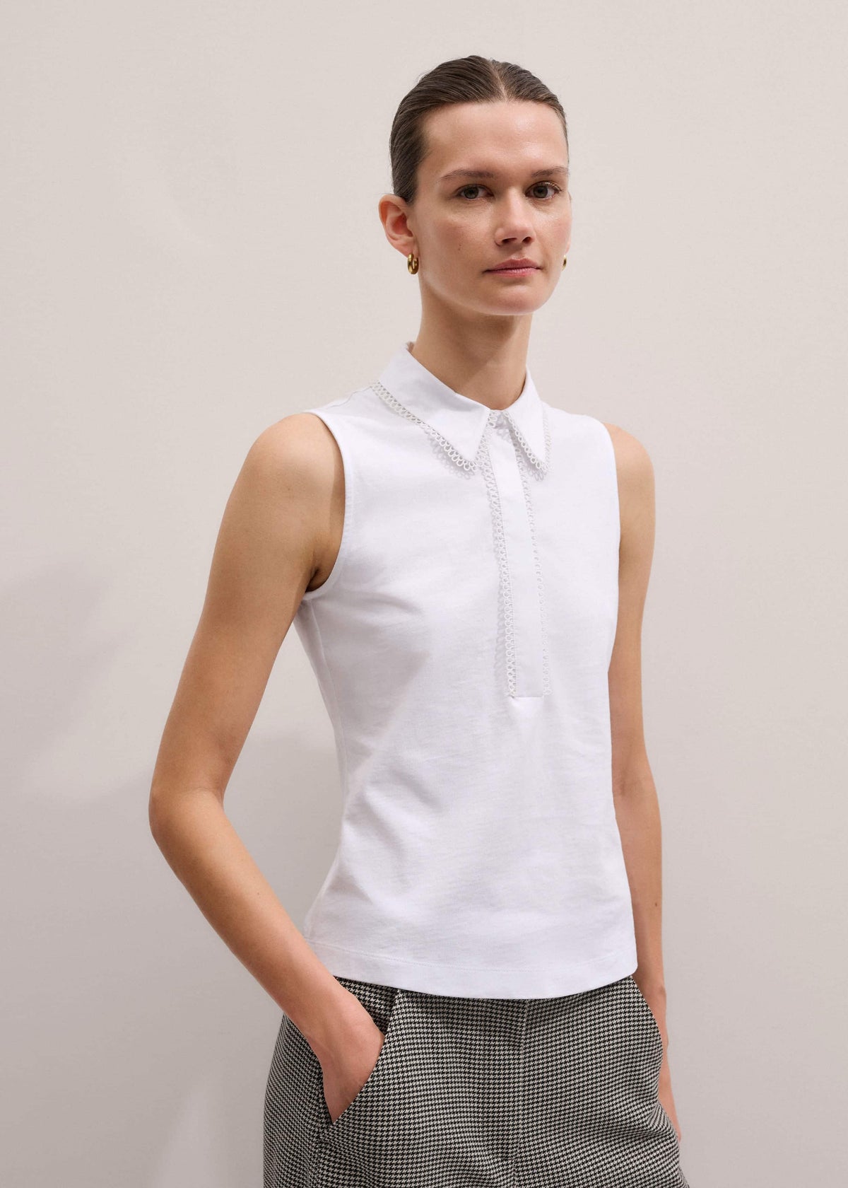 White Collared Layering Tank | ME+EM
