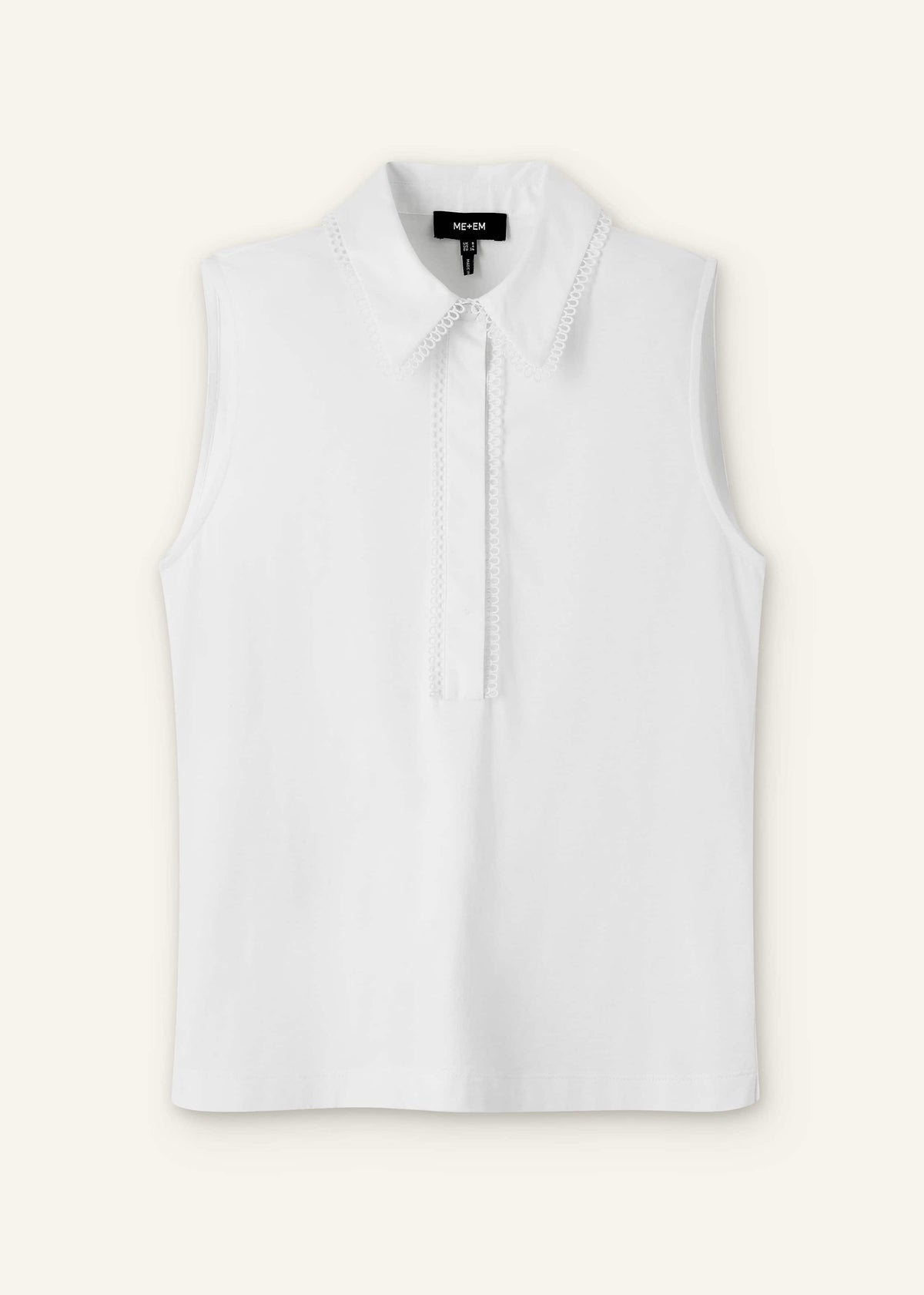 White Collared Layering Tank | ME+EM
