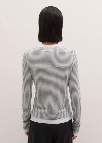 Gray Double-Layer Look Long Sleeve Top | ME+EM