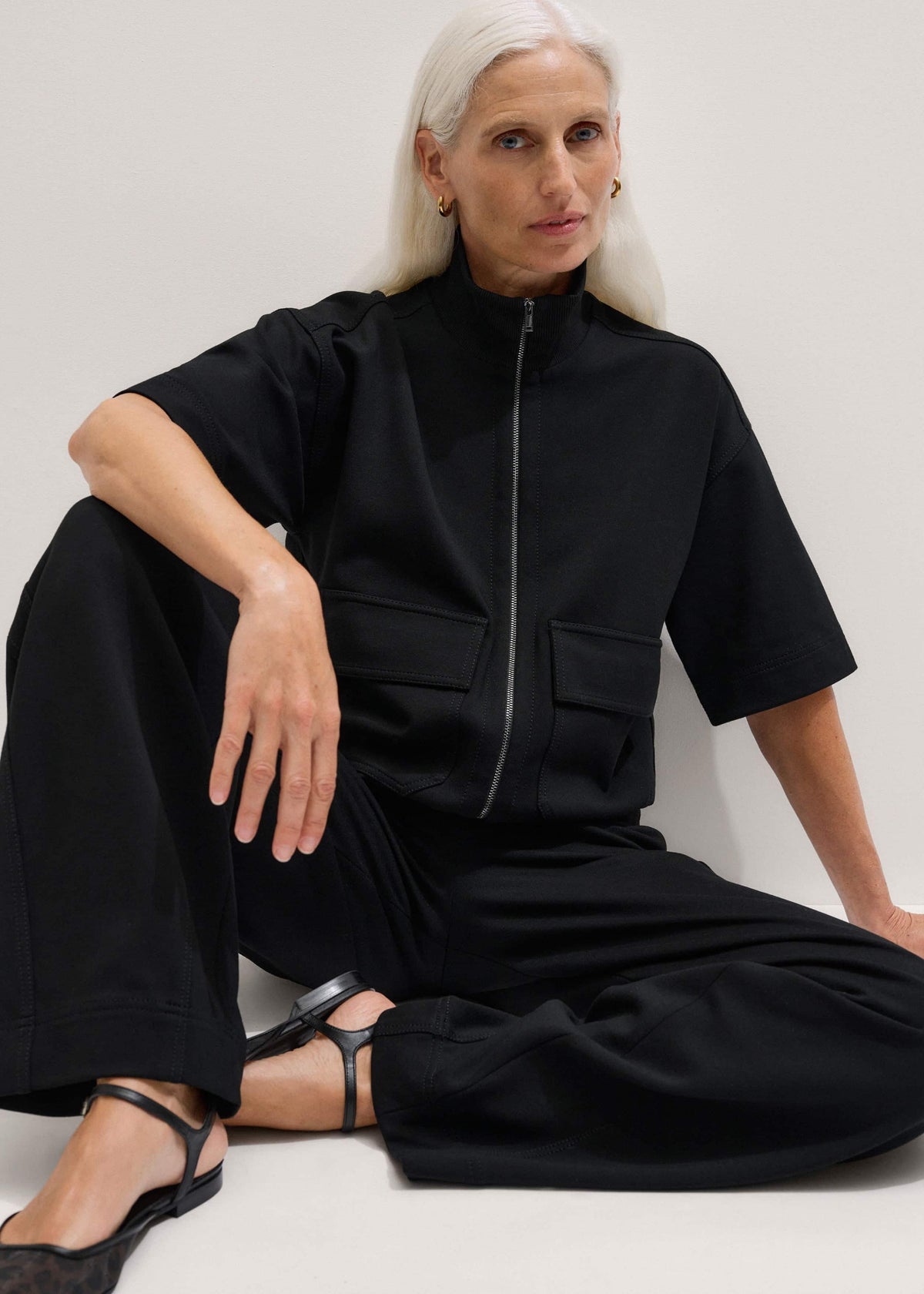 Black Luxe Travel Tailoring Layering Jacket | ME+EM
