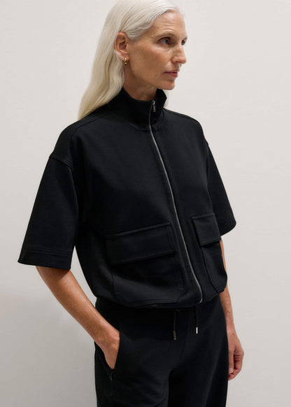 Black Luxe Travel Tailoring Layering Jacket | ME+EM