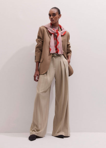Pink Fine Argyle Slim Knit Cardigan | ME+EM
