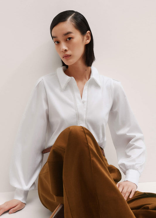 White Collared Layering Top | ME+EM