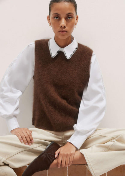 White Collared Layering Top | ME+EM