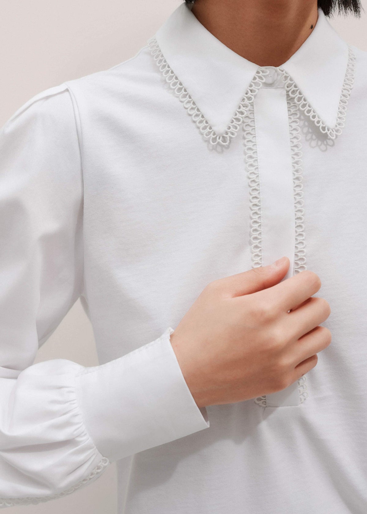 White Collared Layering Top | ME+EM