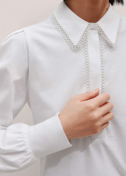 White Collared Layering Top | ME+EM
