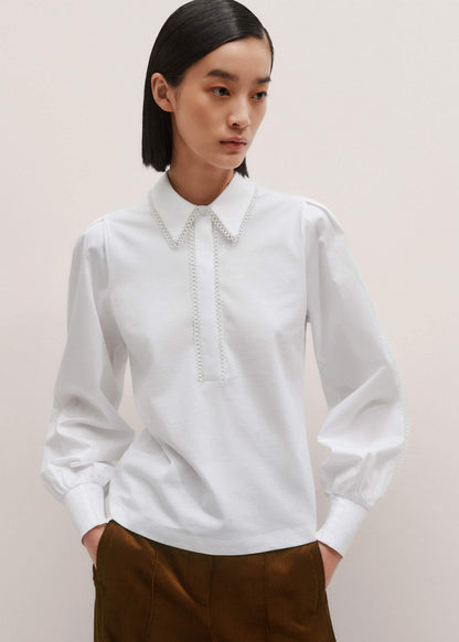 White Collared Layering Top | ME+EM