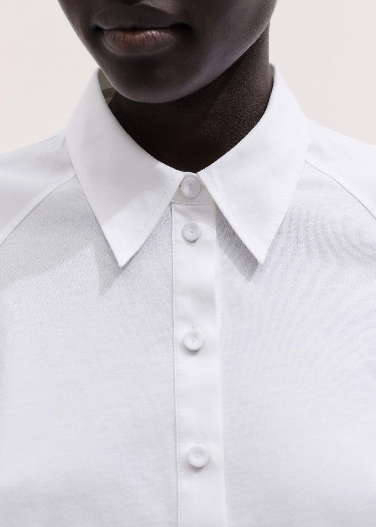 White Raglan Shirt Layering Top | ME+EM