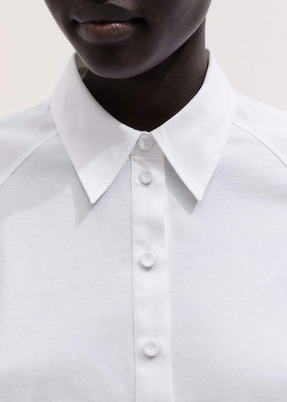 White Raglan Shirt Layering Top | ME+EM