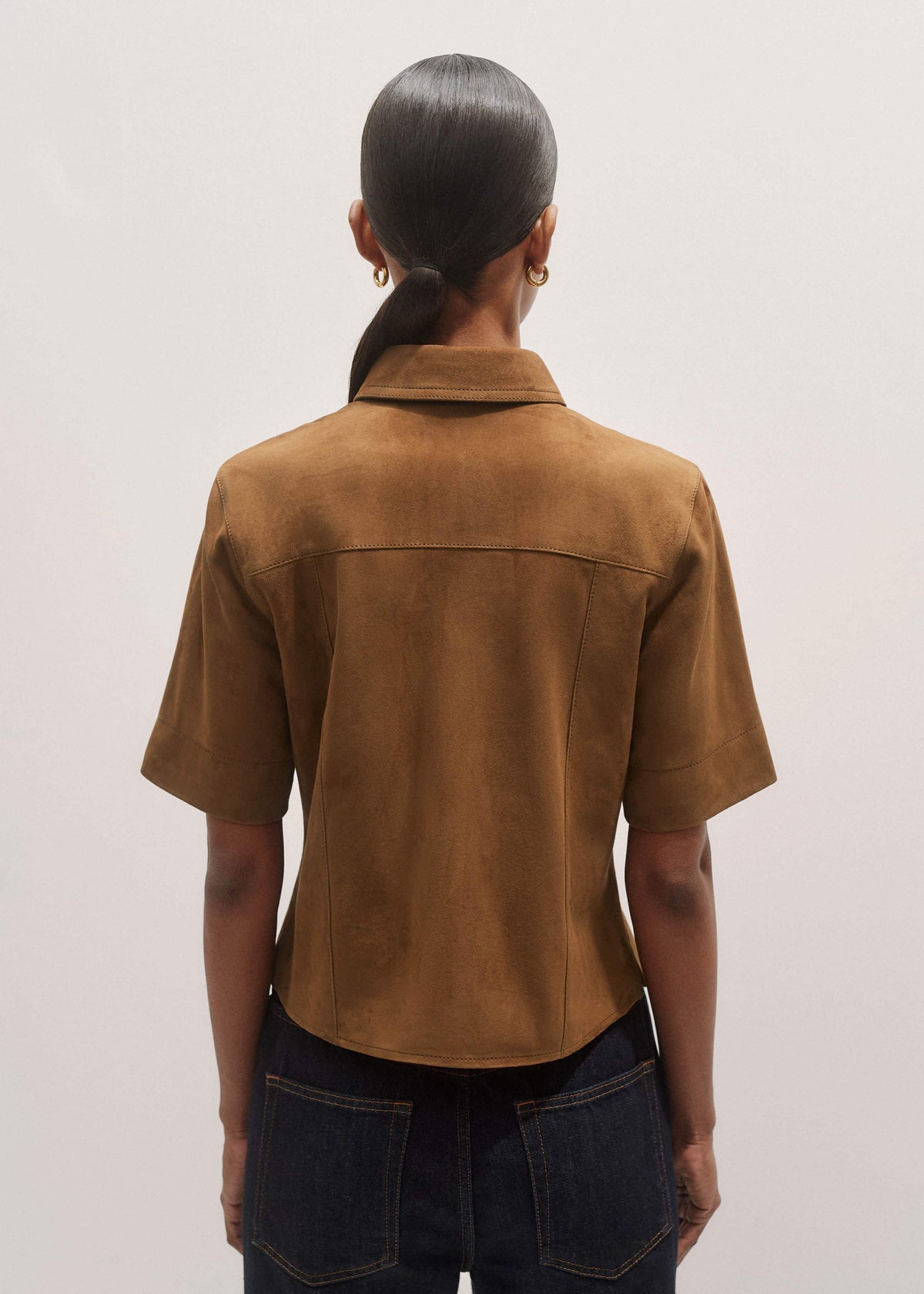 Brown Paneled Shirt | ME+EM