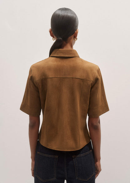 Brown Paneled Shirt | ME+EM