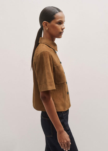 Brown Paneled Shirt | ME+EM