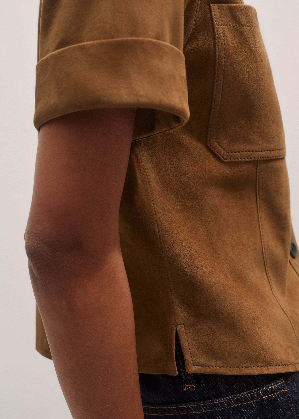 Brown Paneled Shirt | ME+EM