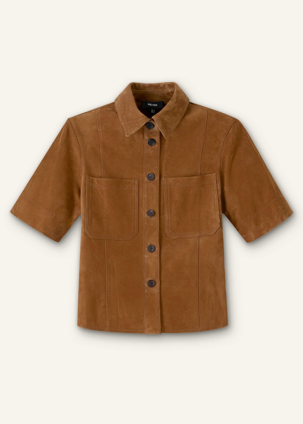 Brown Paneled Shirt | ME+EM