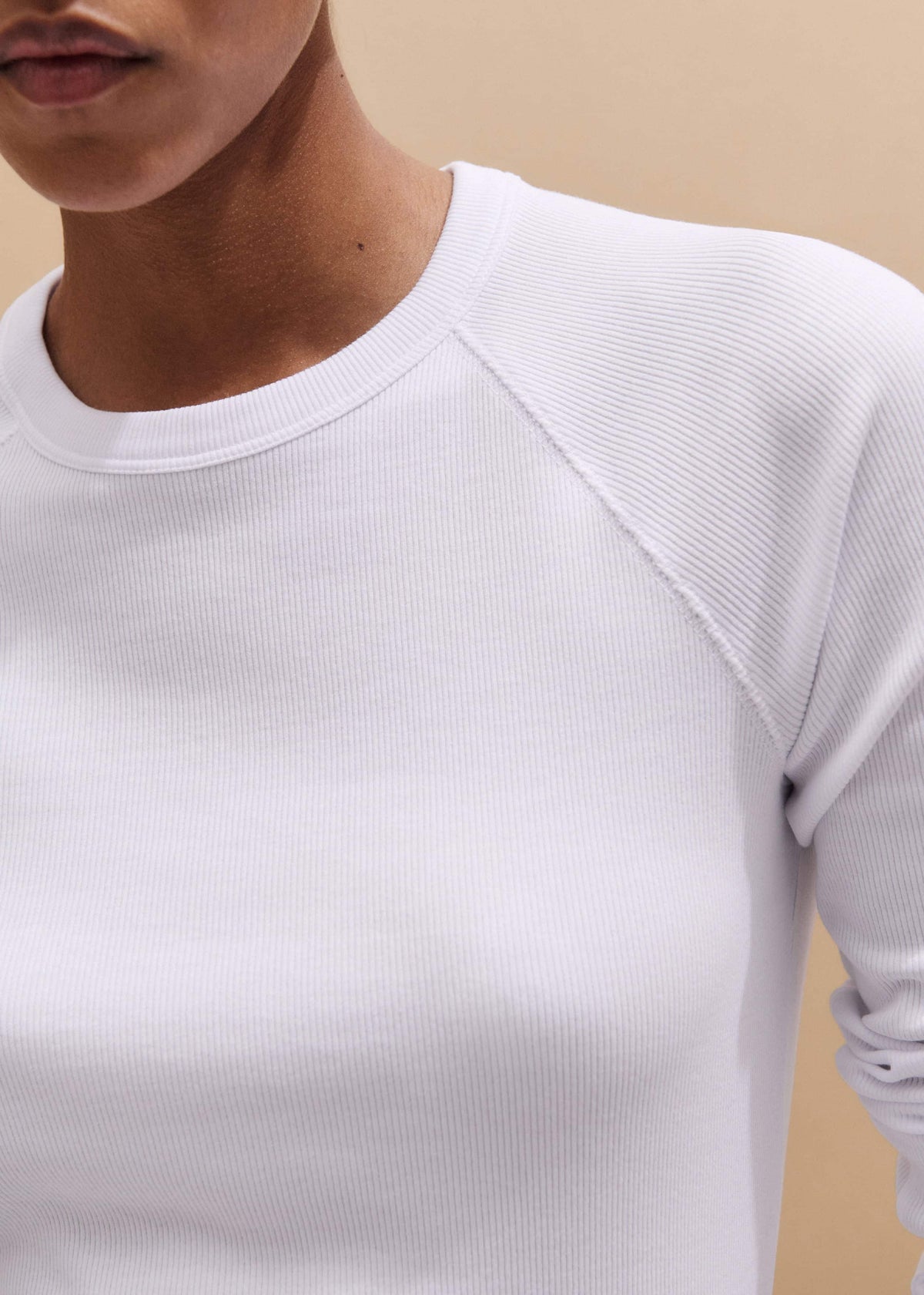 White Ultimate Slim Baseball Top | ME+EM