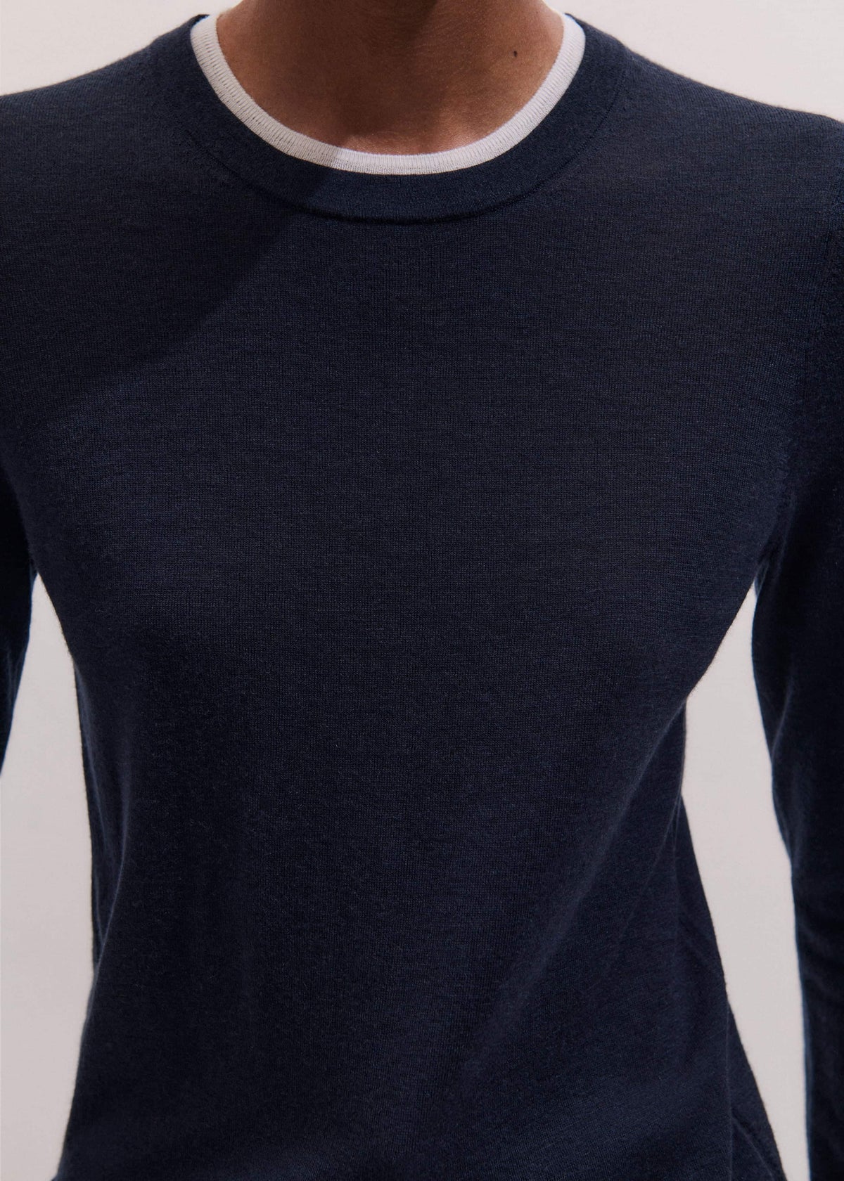 Navy Barely There Sweater | ME+EM