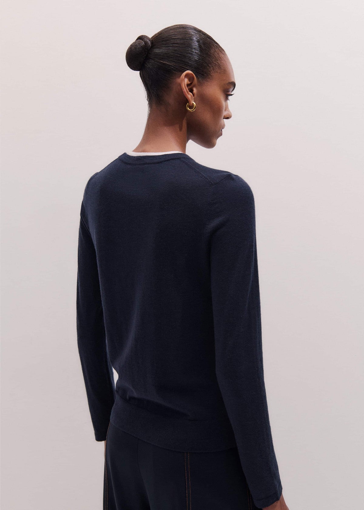 Navy Barely There Sweater | ME+EM
