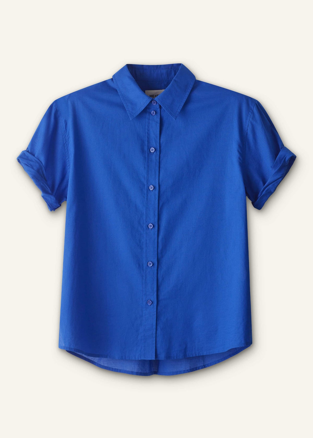 Blue Turn-Up Cuff Shirt | ME+EM