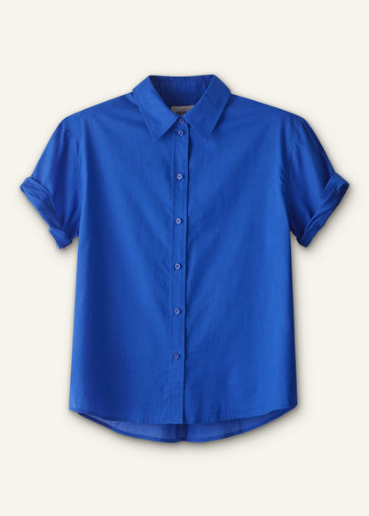 Blue Turn-Up Cuff Shirt | ME+EM