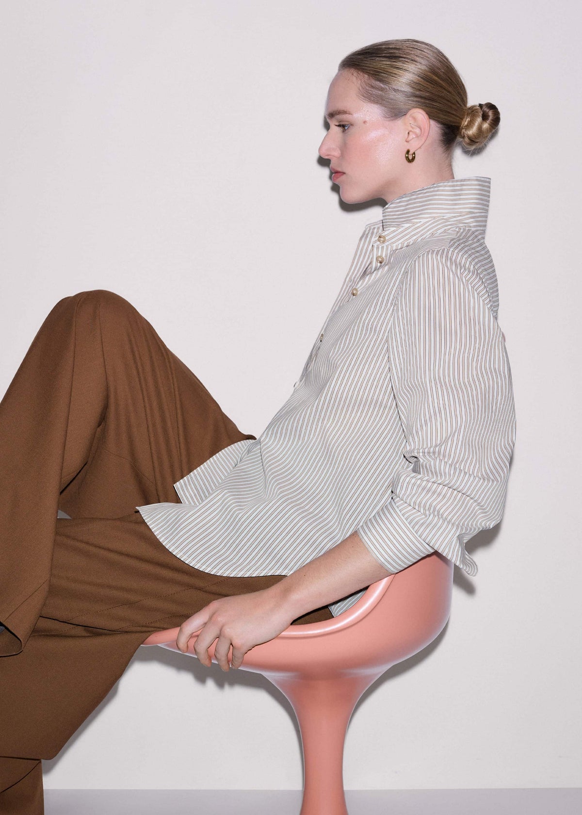 White Stripe Relaxed Forever Shirt | ME+EM