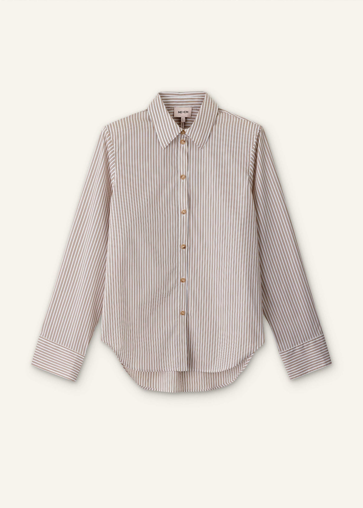 White Stripe Relaxed Forever Shirt | ME+EM