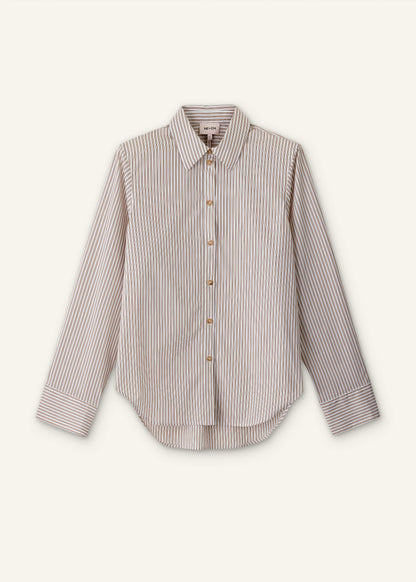White Stripe Relaxed Forever Shirt | ME+EM
